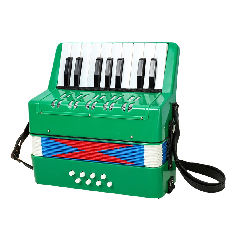 8 Bass 17 Key Piano Accordion Black with Newest Design Chromatic and Diatonic Buttons on Sale