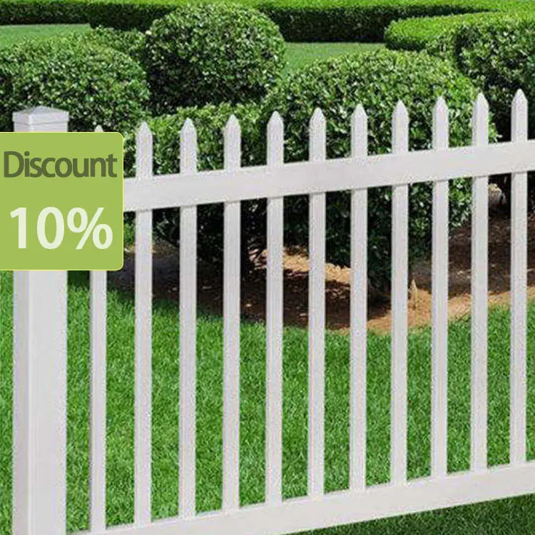 Economical DIY 4ft X 8ft PVC Customizable Plastic Vinyl Coated Garden PVC Picket Fence Fencing for House