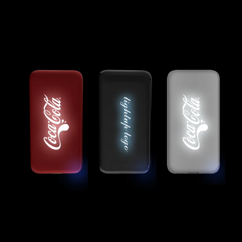 8000mAh Power Bank Wireless Charging with Cable Suction Cup Power Bank with LED logo
