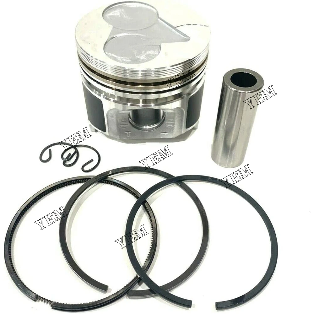 Engine Spare Parts 3 Sets STD Piston (Clip & Pin) & Rings for Kubota D1305 Diesel Engine
