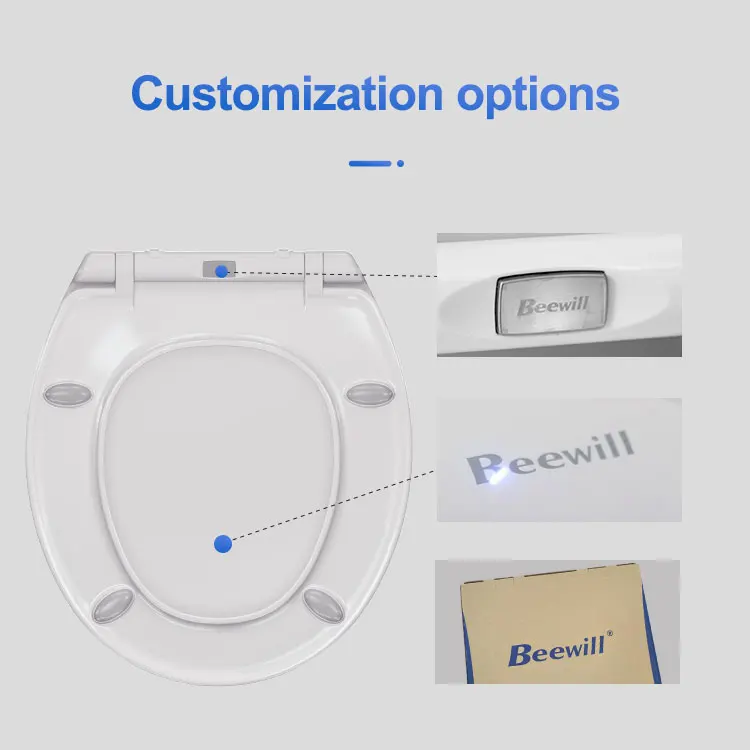 Round Soft Close Uf Toilet Seat Cover With Hinge,Ceramic Feeling Quick