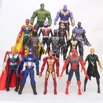 DIHAO And Movie Doll Spiderman America Captain Bat man Man iron PVC Action Figures toys children gifts