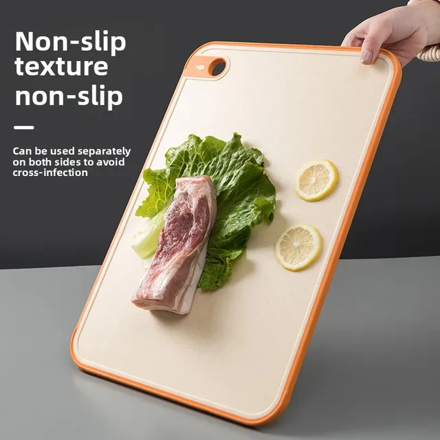 New Double Sided Wheat Straw Plastic Cutting Board Chopping Cutting Board Kitchen Cutting Board