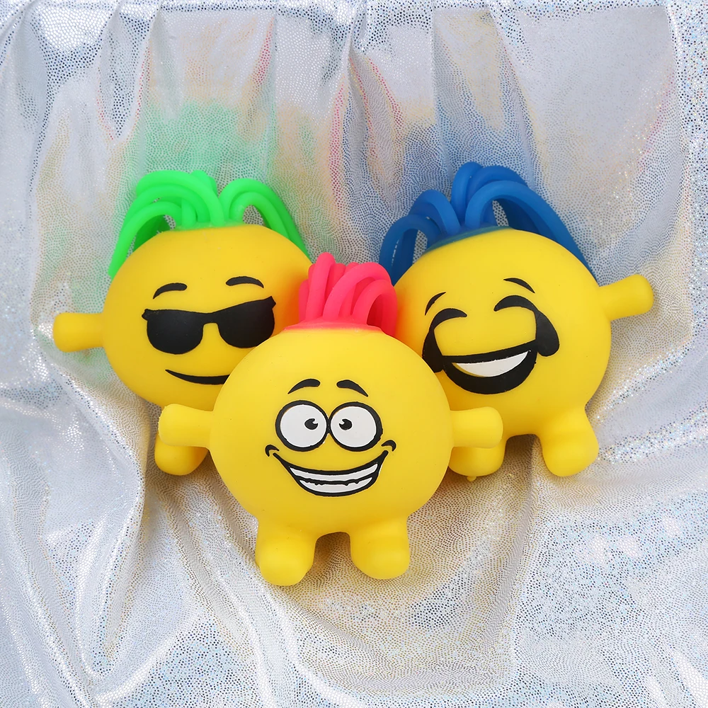 New Style Funny and Fun Squeeze PVA Face Man With Hair Luminescent