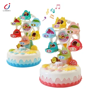 Chengji Musical Light-up Baby Toy Cartoon Universal Wheel Story Early Education Candy Model Battery Operated Ferris Wheel Toy