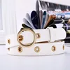 White round buckle - 105cm