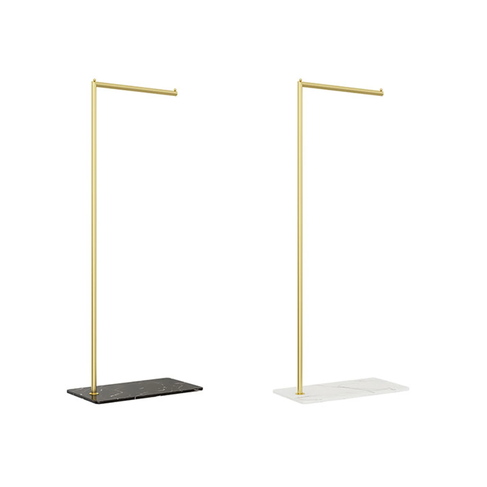 Appendiabiti Bipolare Moderno - 5 Ganci Oro Con Base Marmo - Per