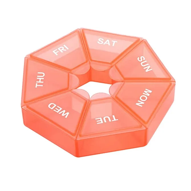 product 7 days pill box portable 7 grids plastic pill case moisture proof travel pill dispensing box with flip top cap-32