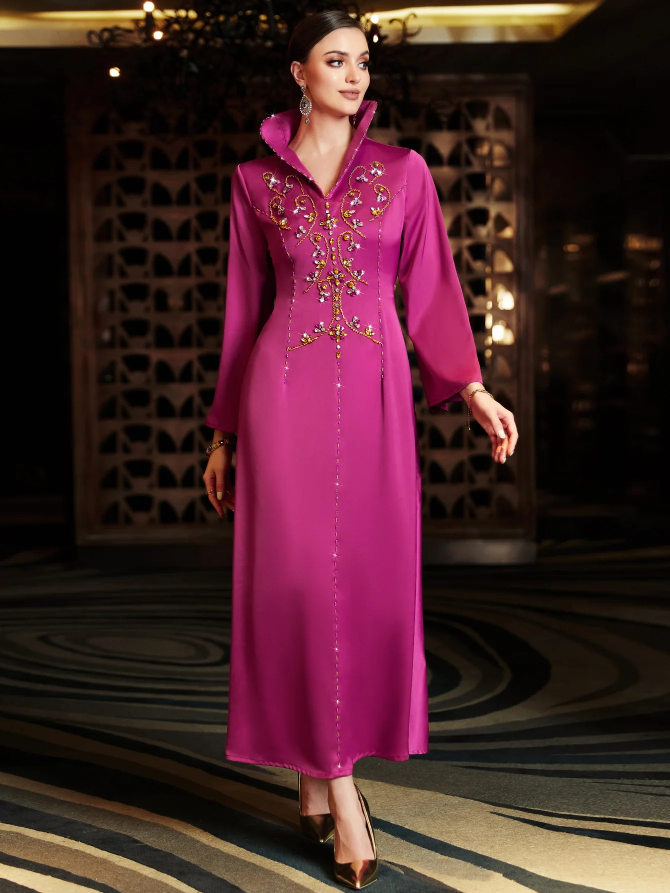 Fashion Muslim Hooded Dress Women Long Sleeve Abaya Dubai Turkey Moroccan Caftan Elegant Lady Islamic Clothing Evening Kaftan Fashion Muslim Hooded Dress Women Long Sleeve Abaya Dubai Turkey Moroccan Caftan Elegant Lady Islamic Clothing Evening Kaftan