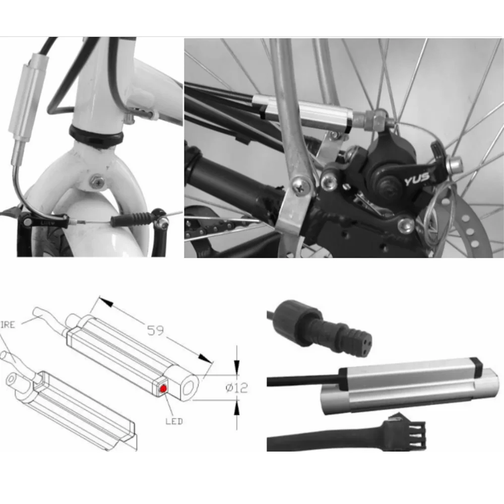 Capteur De Frein Hydraulique Pour Vélo électrique - ABS étanche, Coupure De L'alimentation - Compatible Freins Disque, V, Tambour