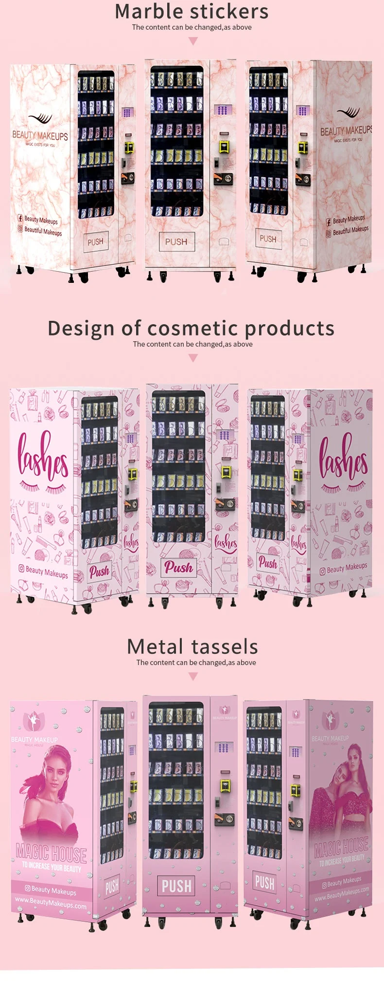 Small Automated Vending Machine For False Lashes And Cosmetic And Nails