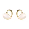 Peach heart stud earrings ysr-6835e