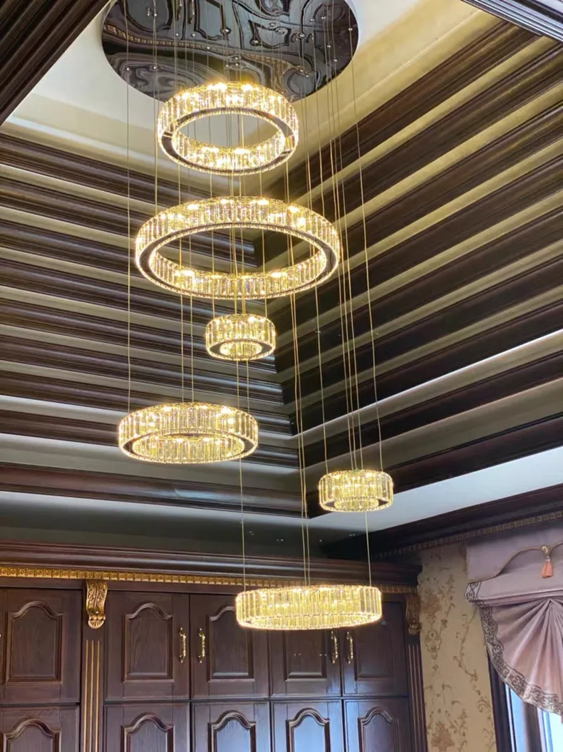 Popular Project Pendant Light Custom Project Modern Crystal Chandelier  Crystal Unique Diy for Living Hotel Hall GS-LS445