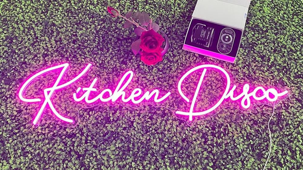 kitchen disco neon sign