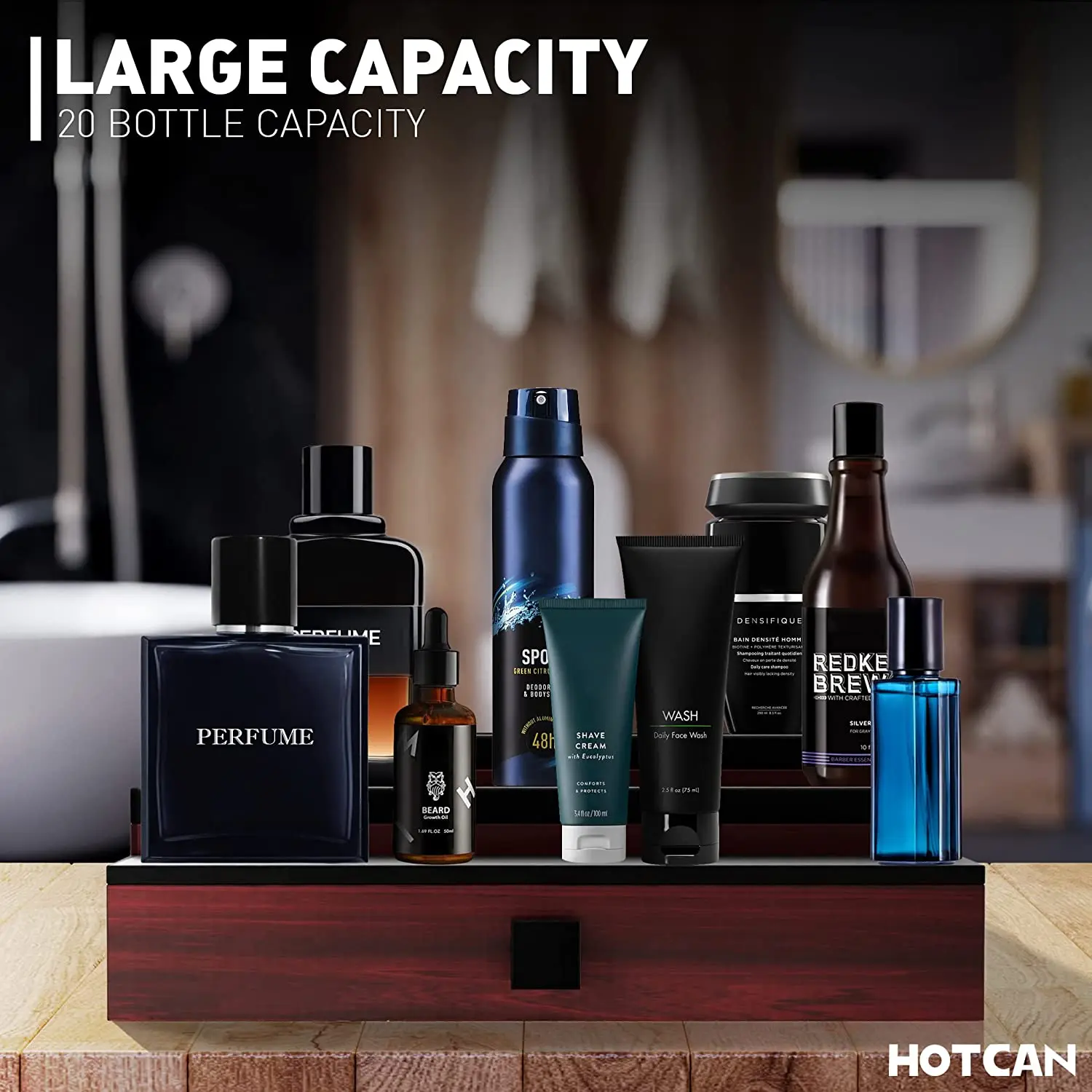 High Quality Storage Holders & Racks Wooden Cologne Organizer For Men