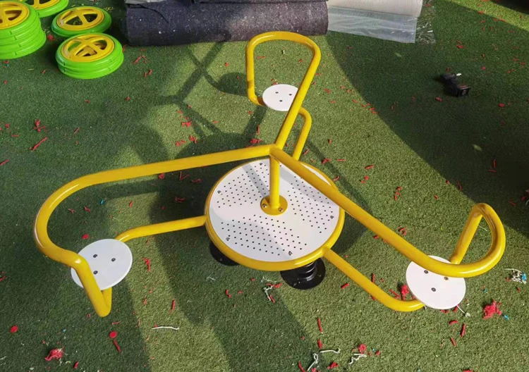 High-quality children's spring seesaw with safety guards, designed for outdoor playground equipment.
