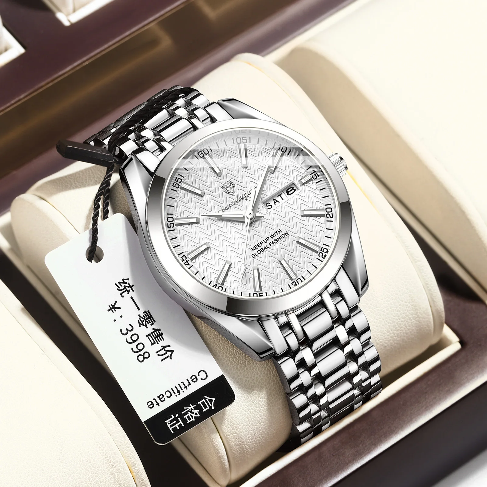 Fashion Quartz WristWatch Vintage Golden Watch Male Gold Luxury Classic Man Watches Waterproof Clock P962