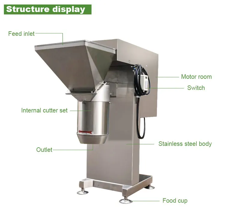 Vegetable Garlic Chop Onion Chili Grinder Industrial Ginger Make Small