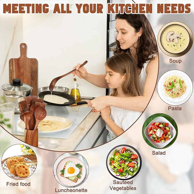 Wholesale Kitchen Supplies Wooden Utensil Kitchen Accessories Spoon Wooden Spatula Kitch aperçu 4