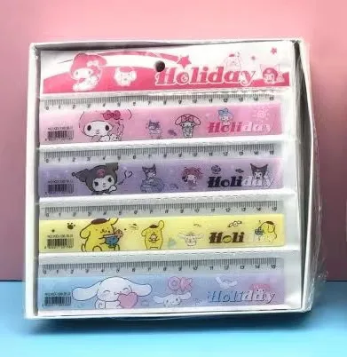 Kuromi Ruler & Spider-Man Set - 15cm Plastic Rulers for Kids