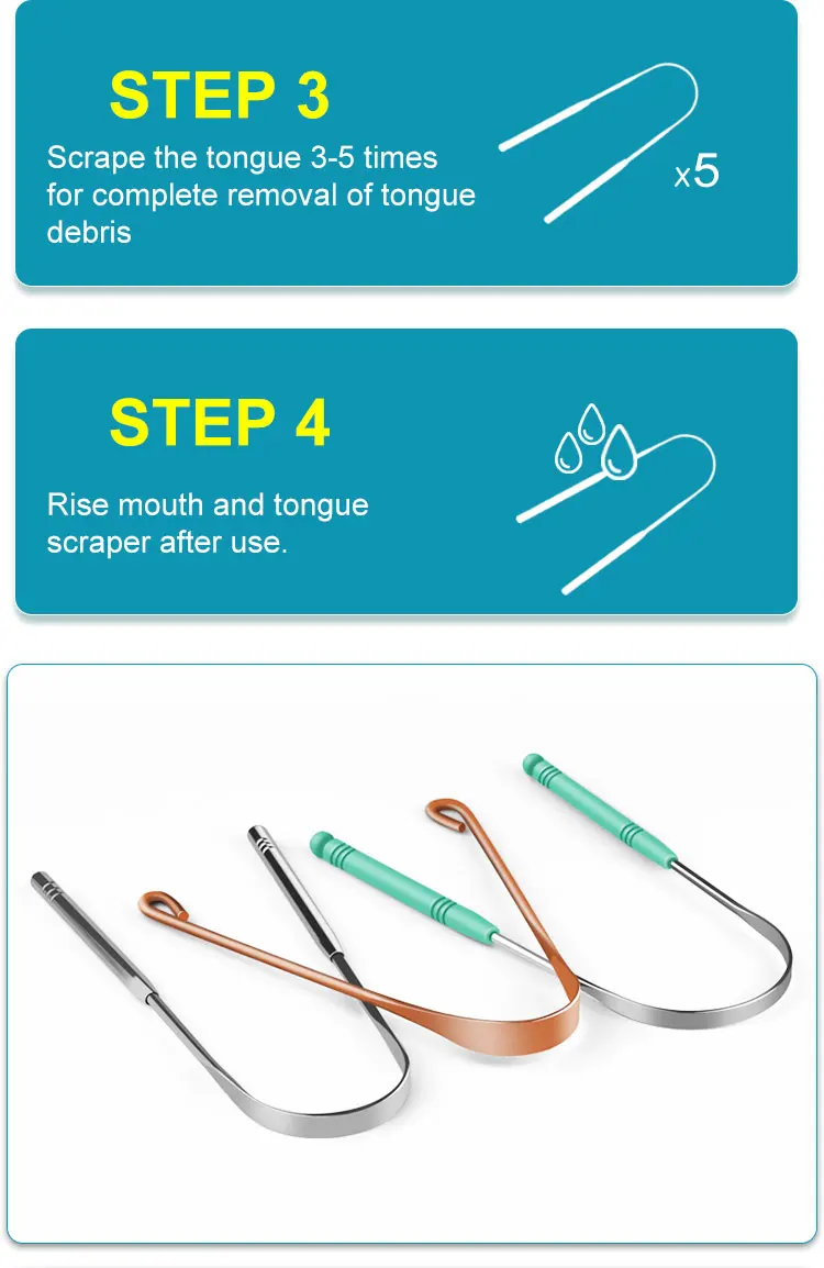 Wholesale New Design U Shaped Pure Copper Stainless Steel Tongue