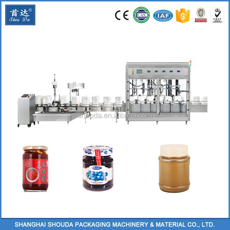
Машина для розлива клубники, джема, соуса, Этикетировочная машина и производственная линия 