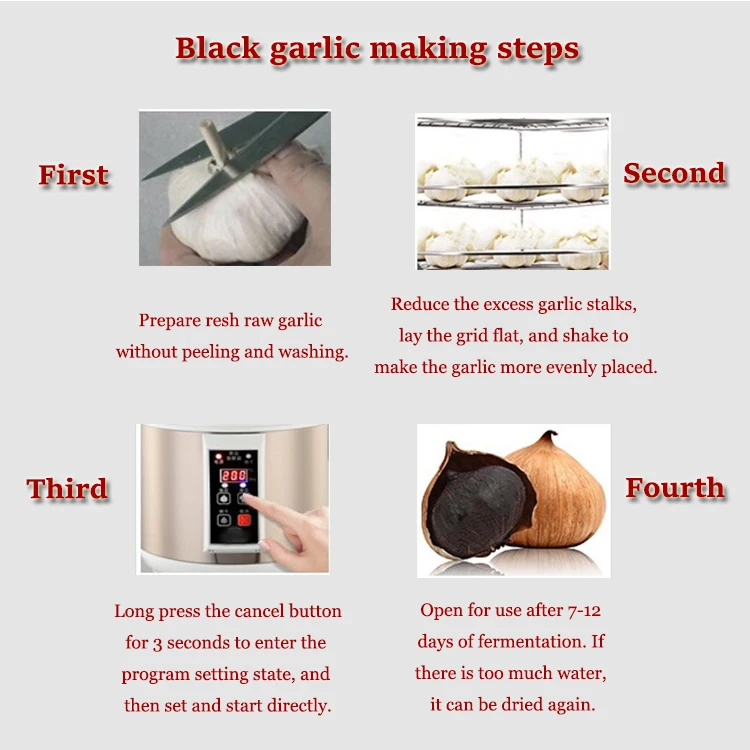New 90W Easy Operating Garlic Fermentation Machine Home Use 5L 6L Black Garlic Fermenter for Making Black Garlic