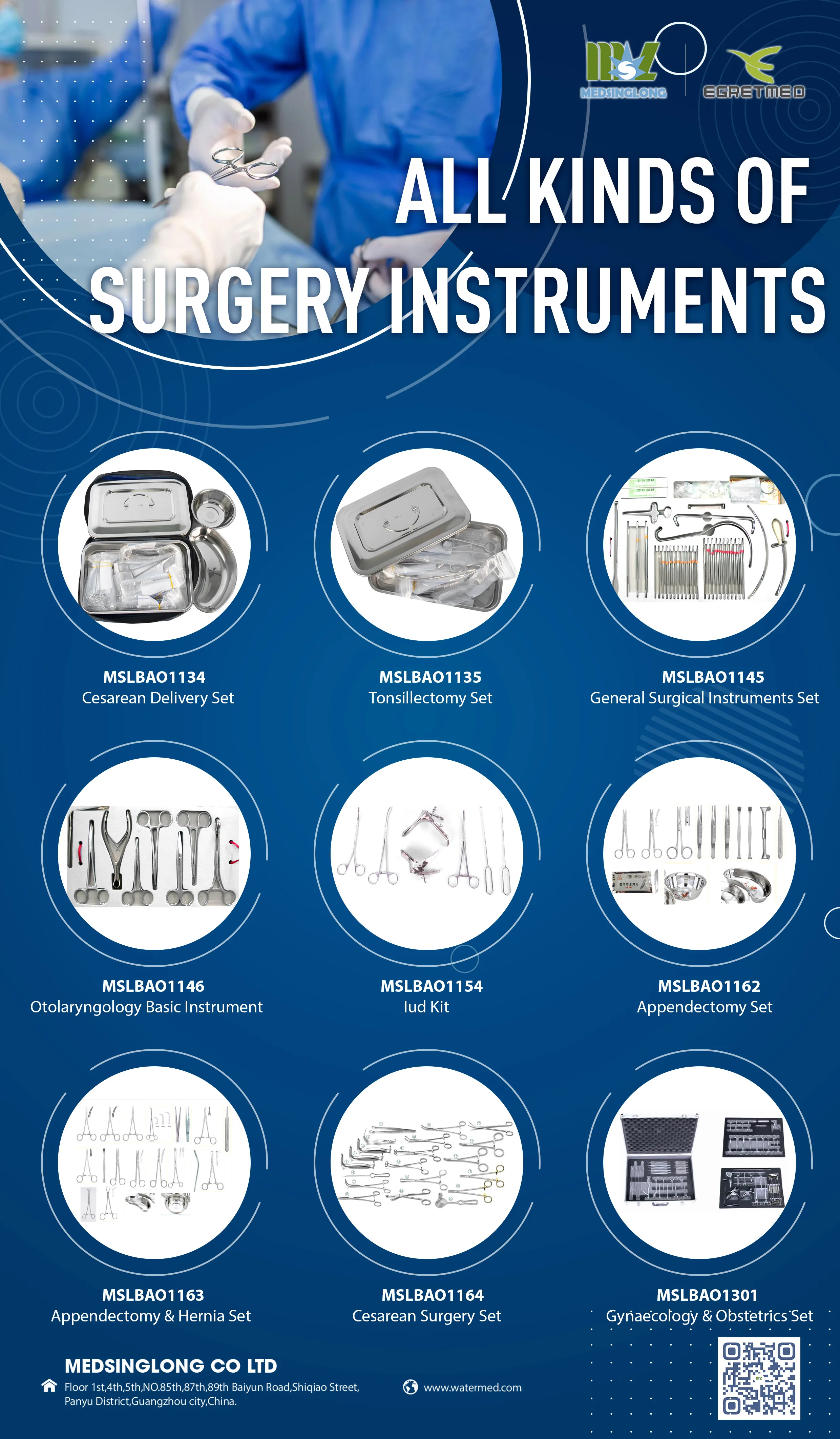 Surgery Instrument Set Dilation And Curettage Set - Buy Dilation And ...