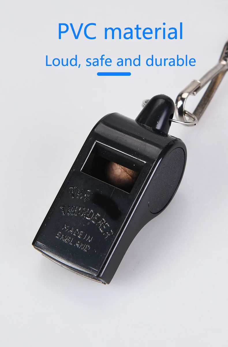 Boxed With 6 Black Pro Referee Whistles For High Audio Basketball