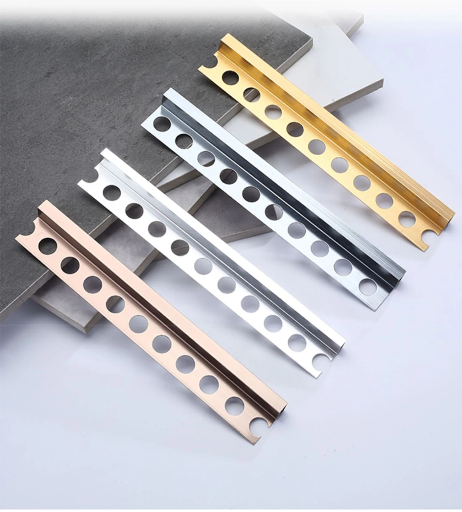 Aluminum Tile Trim Customized Tile L Shape Square Edge Trim Interior