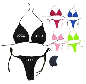 2026 Custom Bikini Women OEM Swimsuit Hot Sale Custom Print Swimming Suits Backless Two Piece Bikini