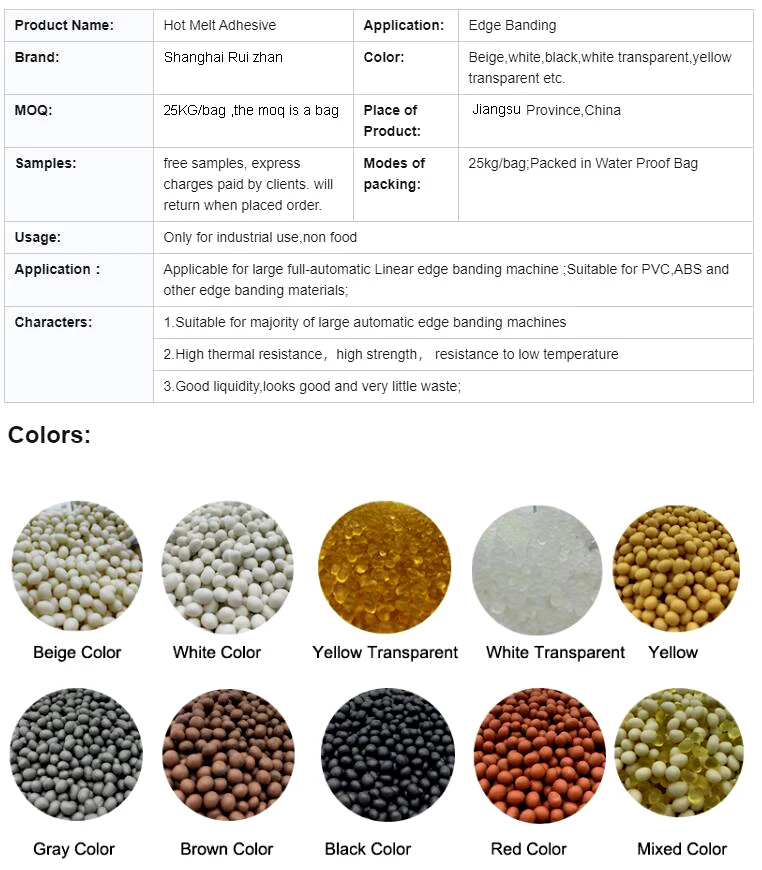 Eva Hot Melt Adhesive For Woodworking Edge Banding Machine Glue Edge