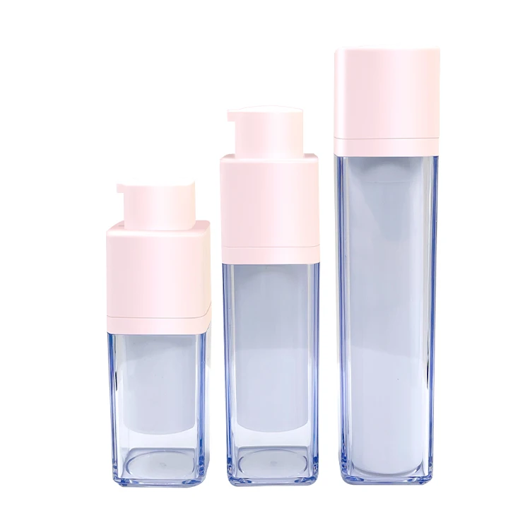 15 ml 30 ml 50 ml hidden spin press head square essence bottle emulsion airless bottle