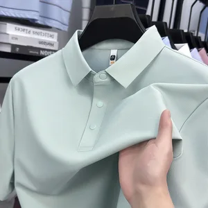 Men's Polo Short-sleeved with Collar for Men Cool and Loose Business T-shirt