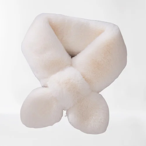 student plush rabbit hair scarf is thickened and warm Children's winter warm scarf Four colors warm scarf 