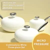 White Milk Pot+Frying Pan+Wok