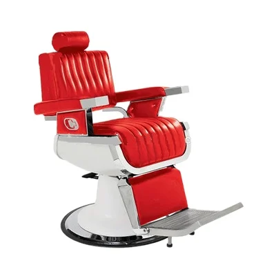 Barbershop Furniture Sharp Red Fashionable Barber Chair High Quality Bomacy Hot Sale Modern Beauty Salon Furniture 5 Pieces