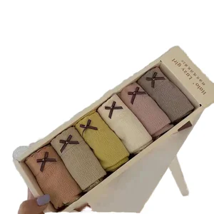 Hot Sale Women's Mid-Rise Boyshort Thin Solid Woven Everyday Breathable Eco-Friendly Quick Dry Seamless Underwear Panty 6 Pcs