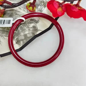 Elegant Cinnabar Prajna Heart Sutra Design Fashion Bracelet Durable Band with Heart-Shaped Sutra on a Bold Cinnabar Color