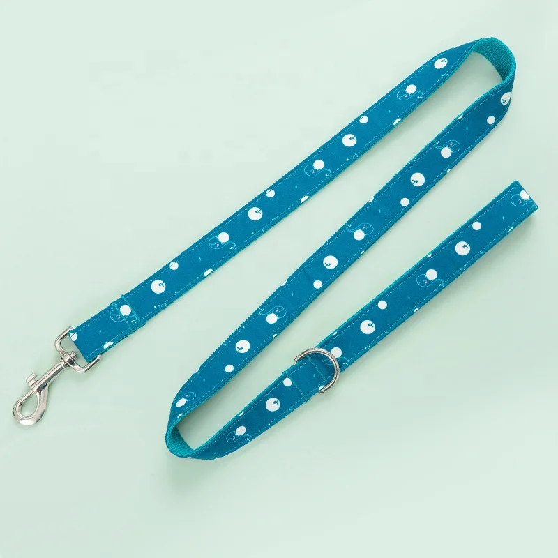 2022 NEW Dog Collars Leash Set Custom logo Brand Dog Collar Leash Printing Luxury Cute Designs Dog Leash Ribbon Collar