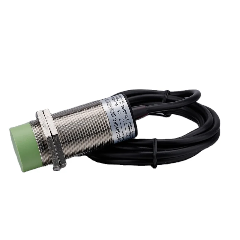 China Manufacturer M30 Approach Proximity Sensor Switch PNP NO+NC Detection Range 15mm Capacitive DC Proximity Sensor Switch