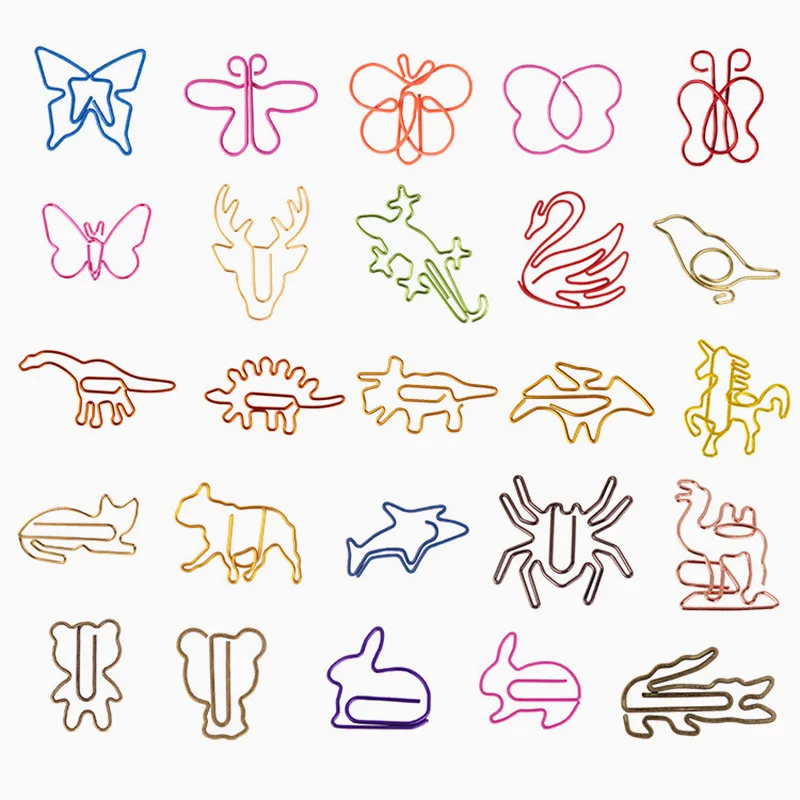 Профессиональные производители изготовляют различные зажимы для бумаги с мультяшным рисунком металлические особой формы