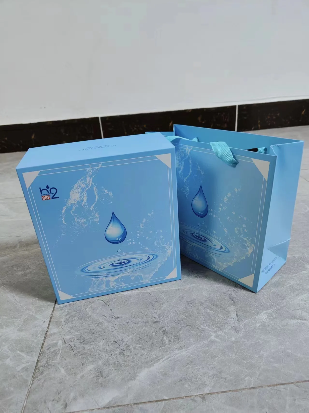 Generador de hidrógeno de agua rica portátil de botella de vidrio