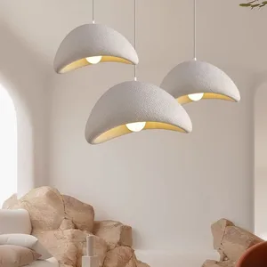 JACKSUN Modern Japanese Style Wabi Sabi Pendant Light 3500K Modern Ceiling Lamp for Living Room Restaurant Homestay