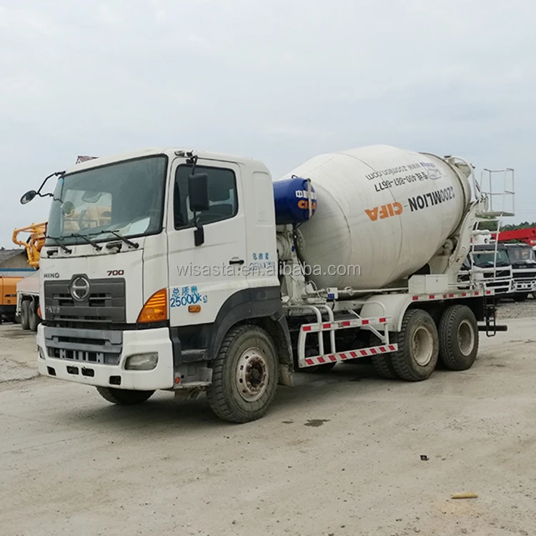 Realiabe Used Zoomlion 10cbm Concrete Mixers Machine Hino 700 Mobile