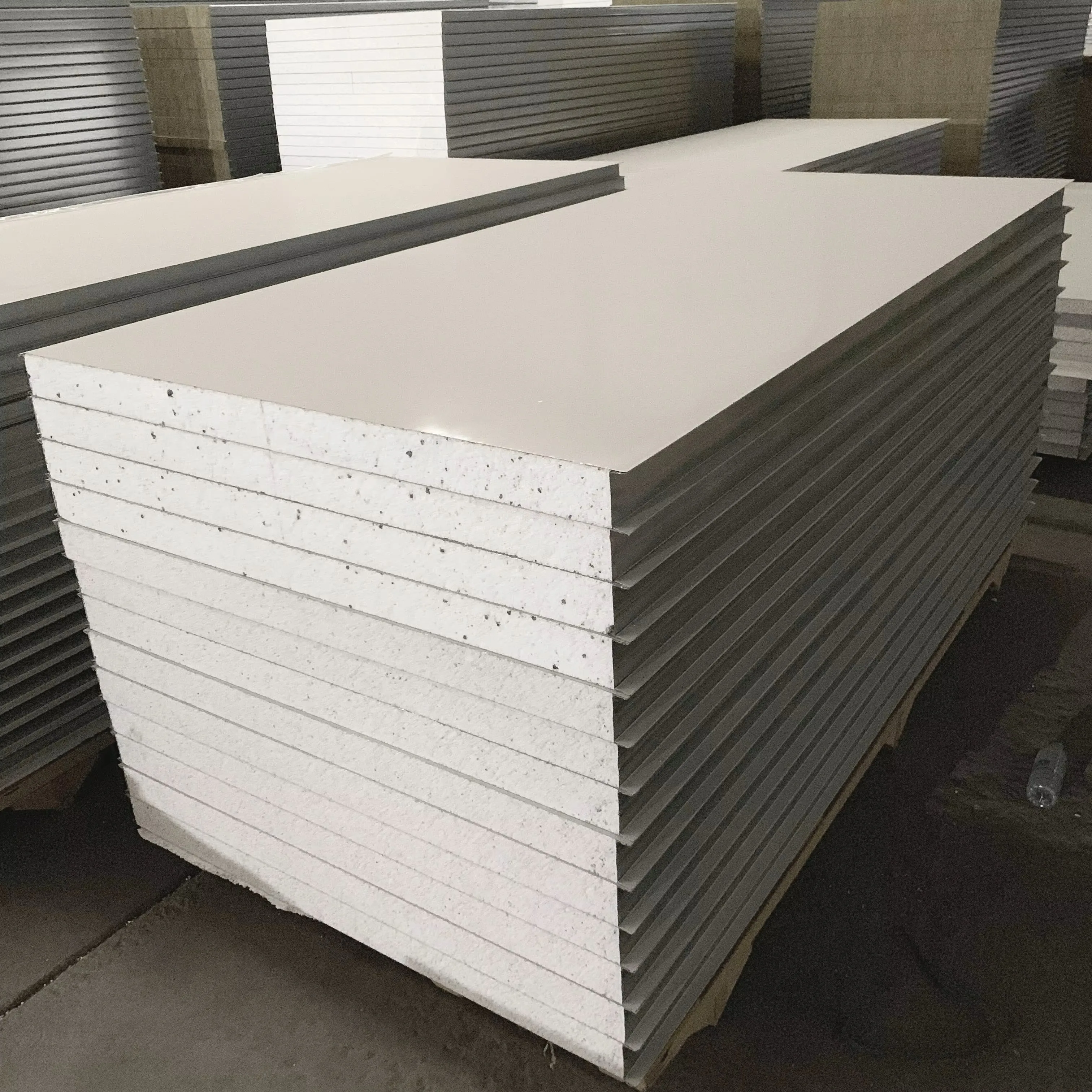Factory Direct Supply Fireproof Insulated Prefab Modular House Acoustic Sandwich Panel Manufacturer EPS Sandwich Panels