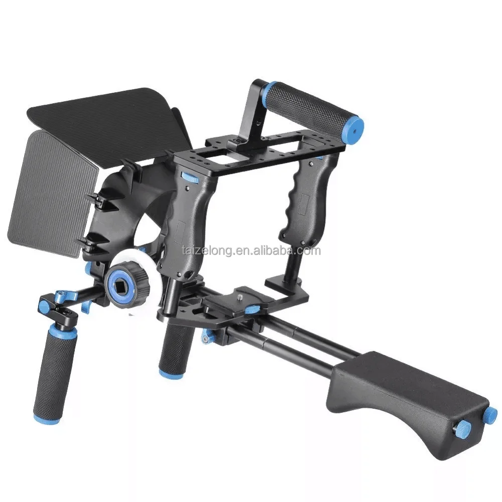 Top Stabilization System DSLR Rig VCR Movie Kit Photo Studio Accessories DV Camera Stabilizer Support Cage Matte Box Focus D221