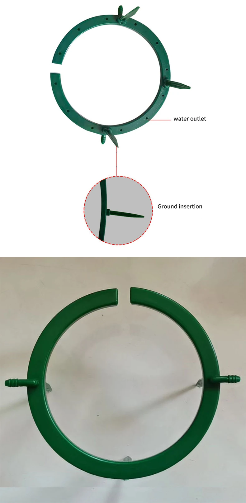 Green Color Indoor Hydroponics Watering Drip Ring For Medical Herb