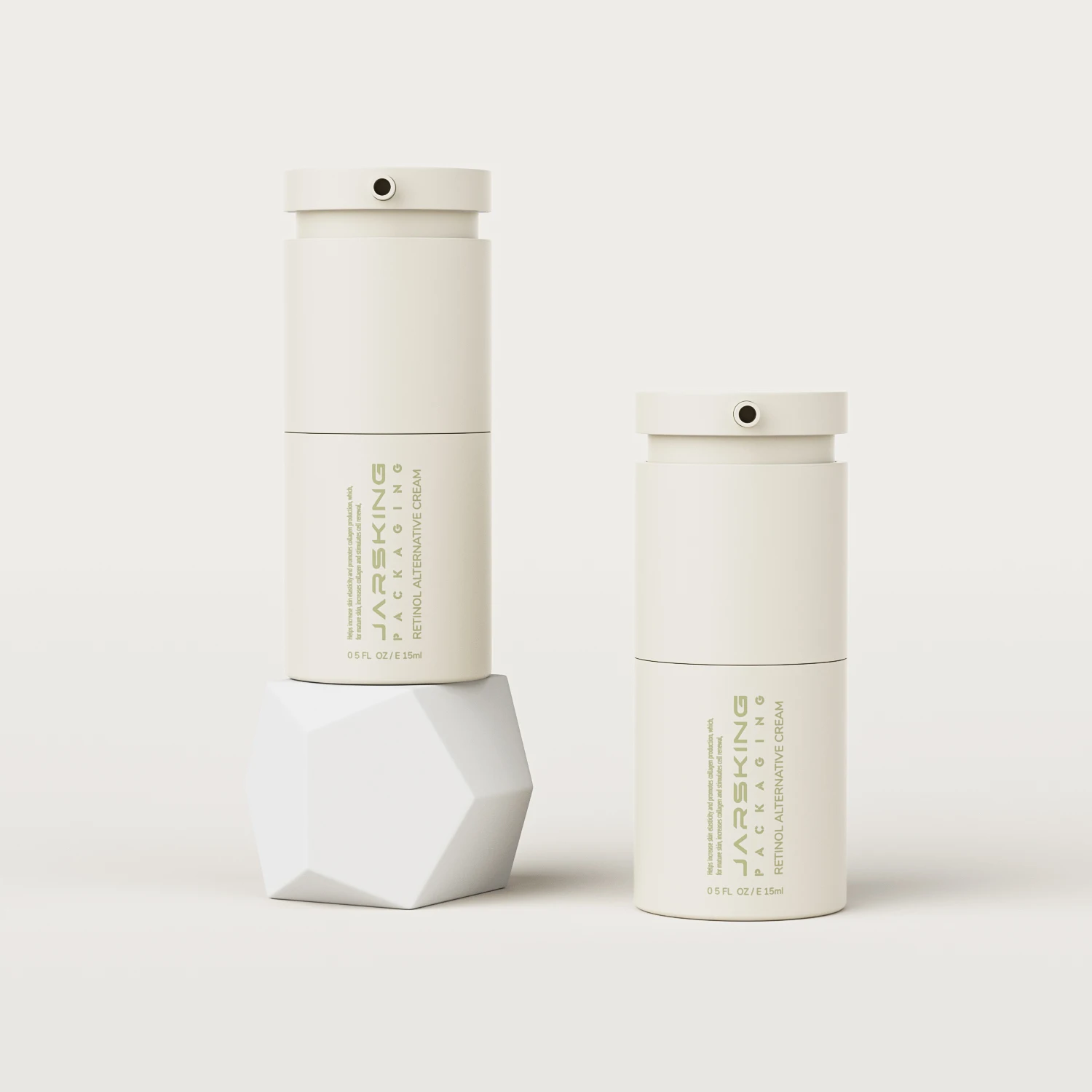 New Luxury Empty Round Frosted PP Plastic Airless Pump Cream Lotion Serum Cosmetic Packaging Bottle for Skincare