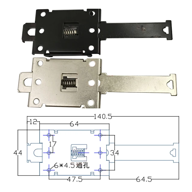 Universal Spring Loaded DIN Rail Mounting Clips - Steel Brackets for ...